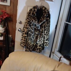 Stylish Leopard Print Teddy Jacket